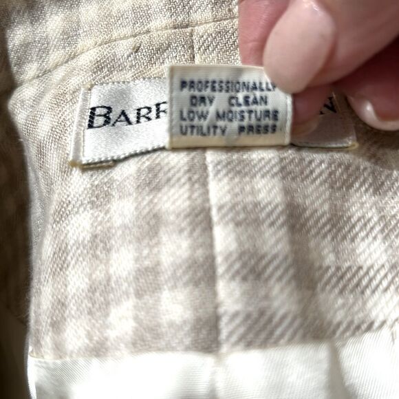 Vintage Tan & Cream Check Oversized Blazer size 6 - Picture 6 of 8